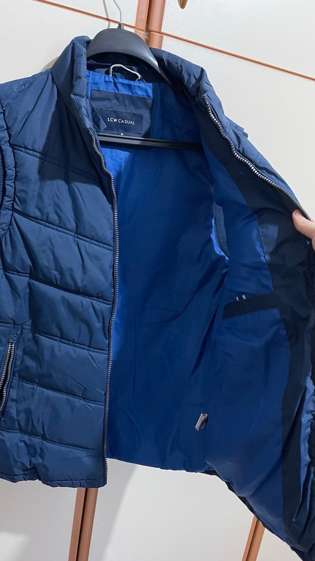 Lacivert Fermuarlı Şişme Yelek - Görsel 5