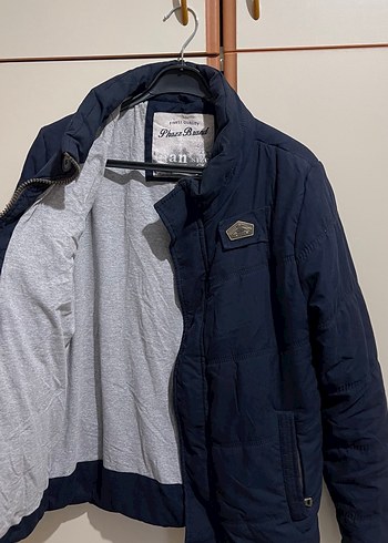 Düğmeli Fermuarlı Lacivert Erkek Mont - Görsel 2