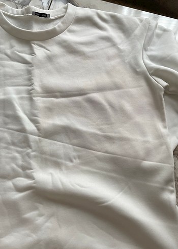 Yan Fermuarlı Beyaz Kadın Sweatshirt - Görsel 7