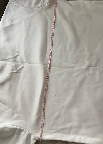 Yan Fermuarlı Beyaz Kadın Sweatshirt - Görsel 5