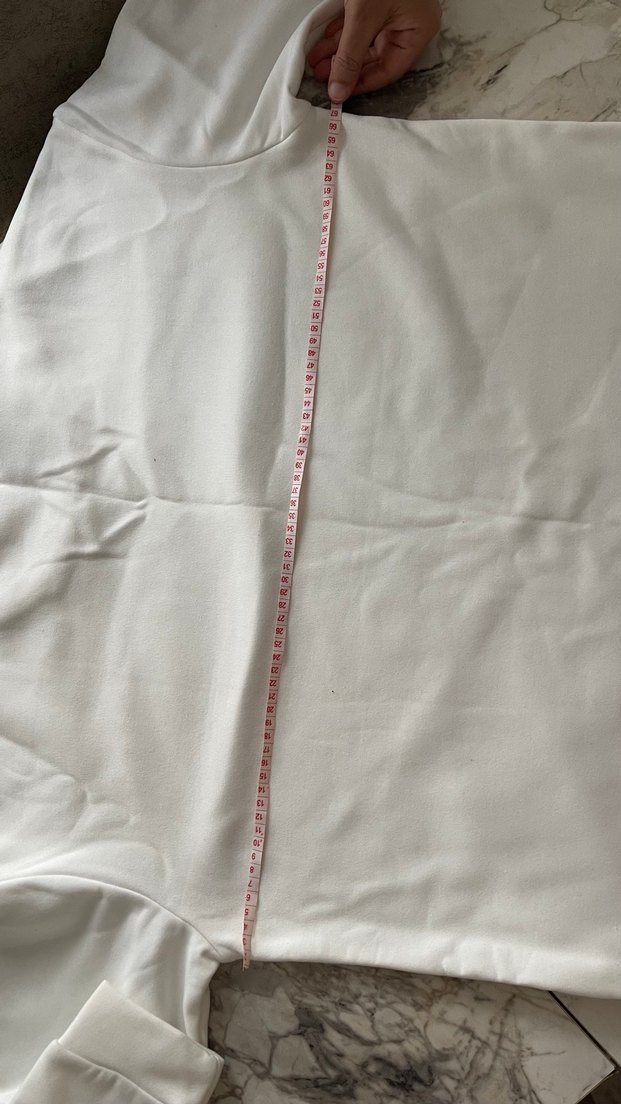 Yan Fermuarlı Beyaz Kadın Sweatshirt - Görsel 5