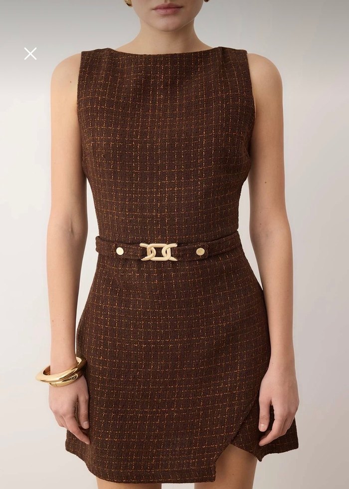 Kahverengi Elbise - Görsel 3