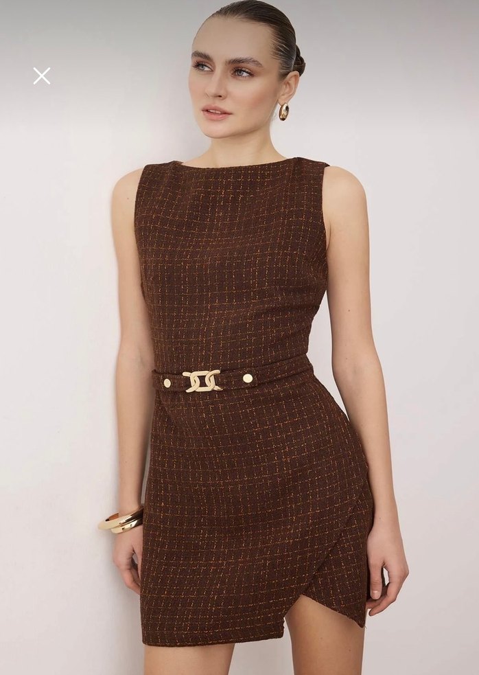 Kahverengi Elbise - Görsel 2