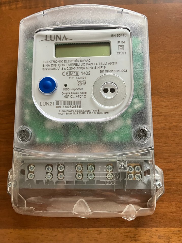 LUNA Elektronik Elektrik Sayacı LUN21 Model - Görsel 3