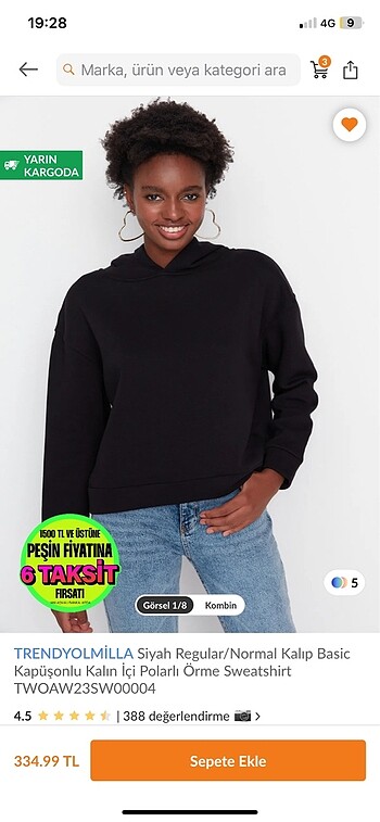 Siyah renkli sweatshirt