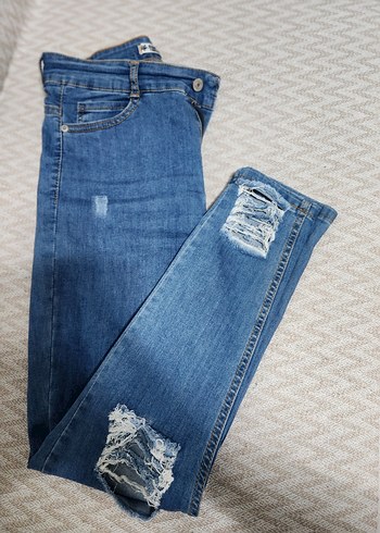 Trendyol & Milla Kadın Mavi Regular Fit Midi Kot Pantolon