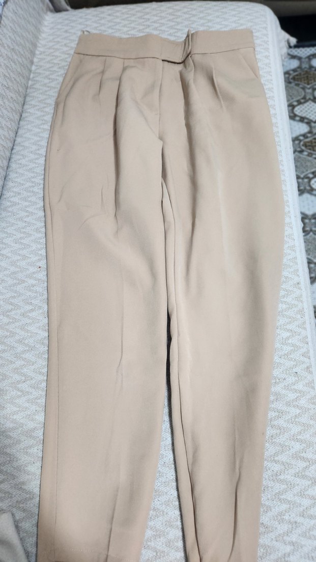 Bej Kadın Kumaş Pantolon - Görsel 3