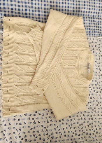 Bej Bohem Salaş Örgü Kadın Kazak - Görsel 2