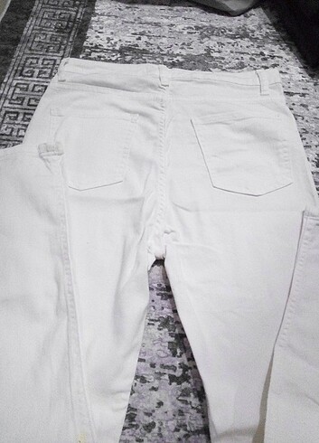 Mangano Bayan beyaz kot pantolon 