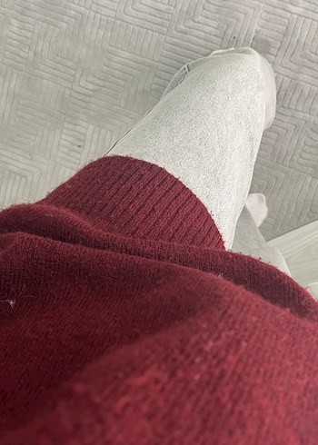 Bordo kadın triko kazak - Görsel 2