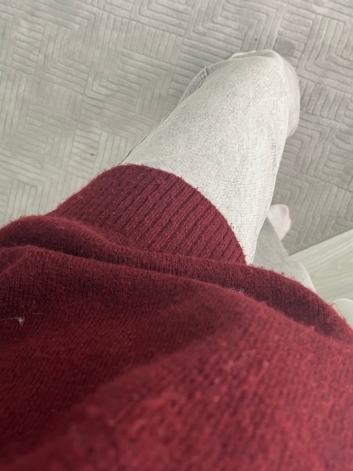 Bordo kadın triko kazak - Görsel 2