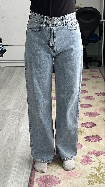 Açık mavi wide leg jean/pantolon