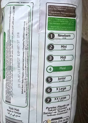 4 PAKET Baby Turco Maxi 4 Numara - Görsel 2