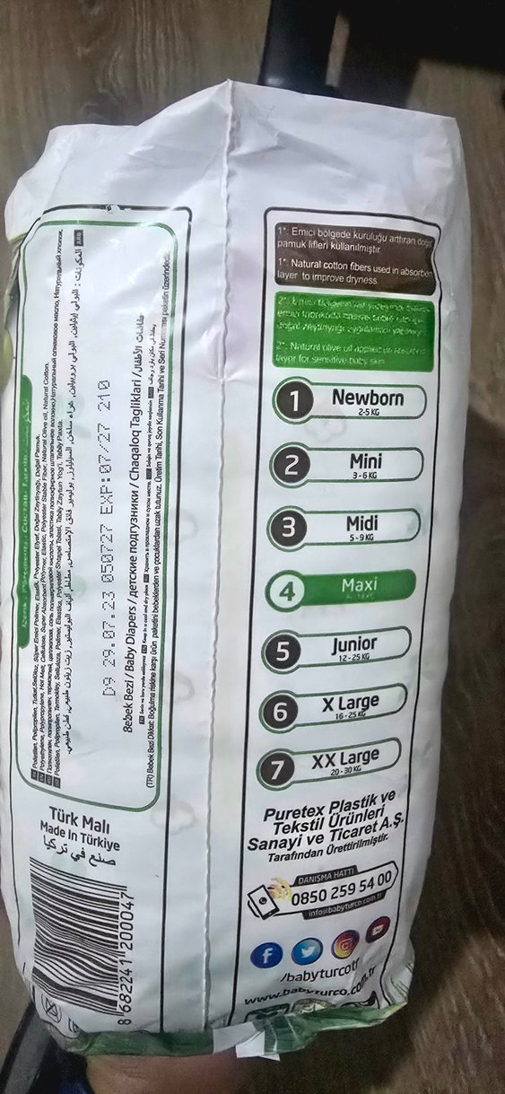 4 PAKET Baby Turco Maxi 4 Numara - Görsel 2