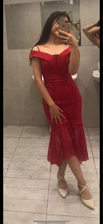 Zara Kırmızı elbise ????