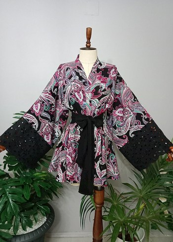 Bohem Kemerli Mini Kimono