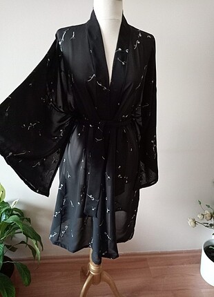 m Beden mavi Renk Çizgili kimono