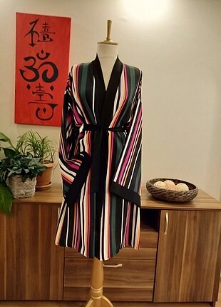 Tasarımcı Çizgili kimono