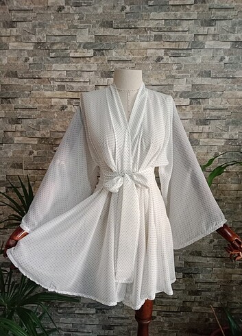 universal Beden Tasarım Şifon Kimono