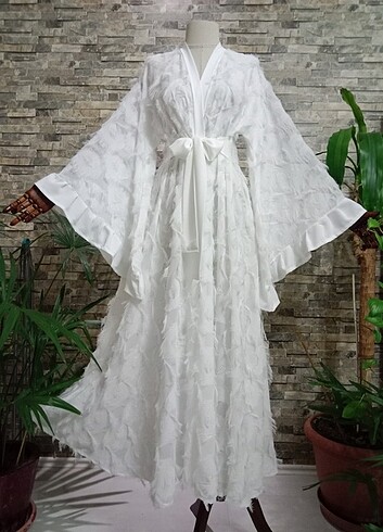 universal Beden beyaz Renk Tasarım Abaya