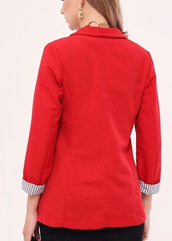 Trendyol & Milla Düğmeli Kırmızı Midi Kadın Blazer Ceket