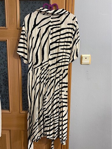 H&M Zebra desen tiril tiril elbise