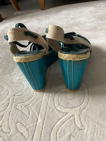 38 Beden turkuaz Renk Nine west dolgu topuk