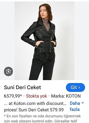 koton orjinal deri ceket