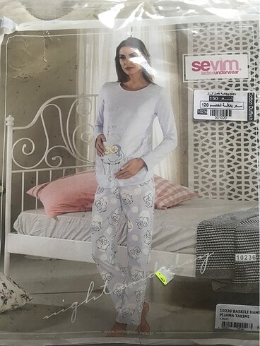 Sevim loğusa pijama takımı mavi