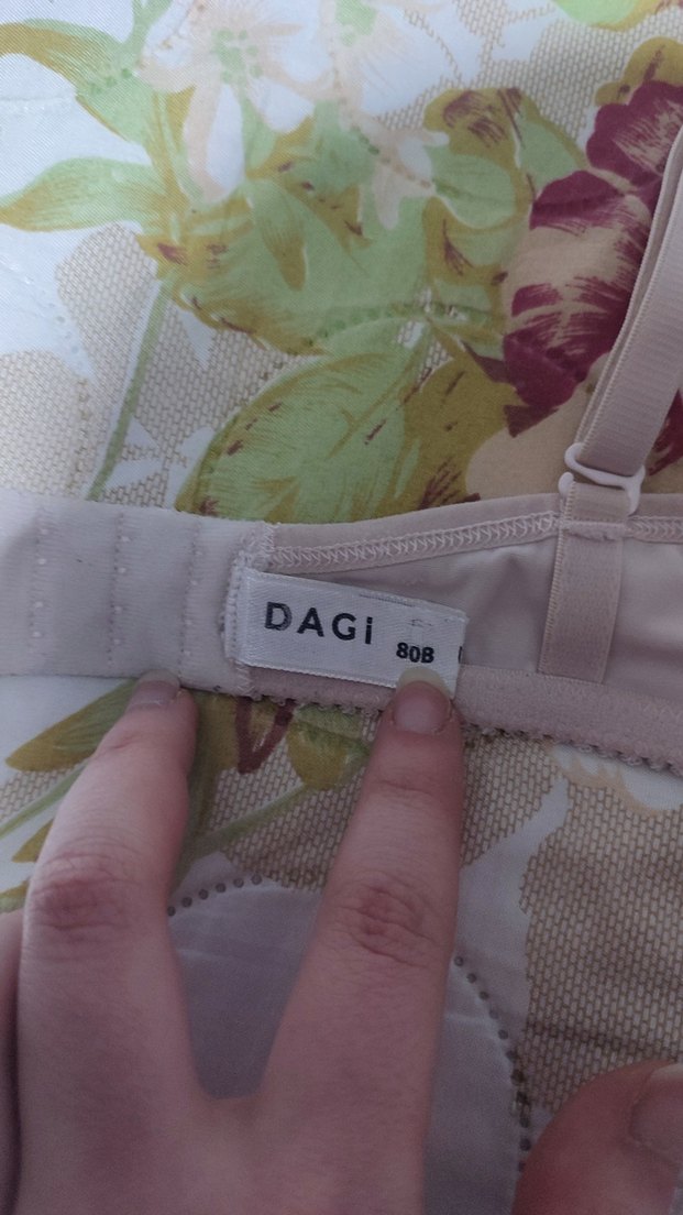 Dagi Marka Pudra Dolgulu Desensiz Düz İnce Askılı Sütyen - Görsel 3