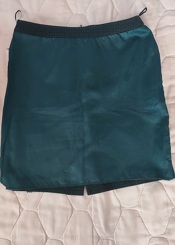 Adil Işık Yeşil Kareli Kumaş Yırtmaçlı Kalem Etek - Görsel 6