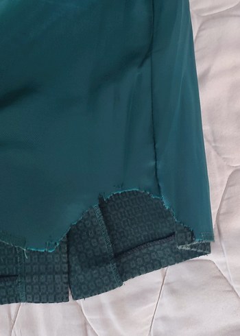 Adil Işık Yeşil Kareli Kumaş Yırtmaçlı Kalem Etek - Görsel 8