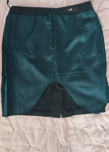 Adil Işık Yeşil Kareli Kumaş Yırtmaçlı Kalem Etek - Görsel 7