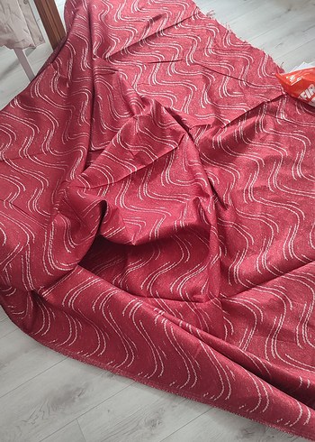 Döşemelik Kumaş Bordo Gri Simli ( Metre Fiyatı) - Görsel 4