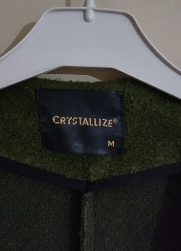 Zara Crystallize Yeşil Buklet Kumaş Kaban