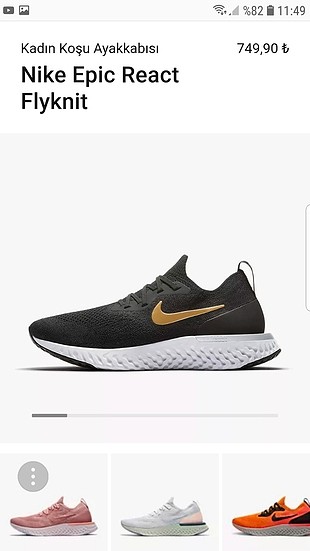 Nike Epic React Flyknit koşu ayakkabısı