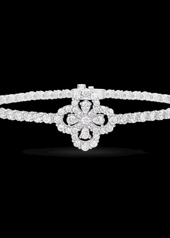 Harry Winston Zincir Detaylı Beyaz İşlemeli Kadın Bileklik