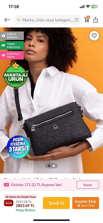 Benetton Çanta - Görsel 6