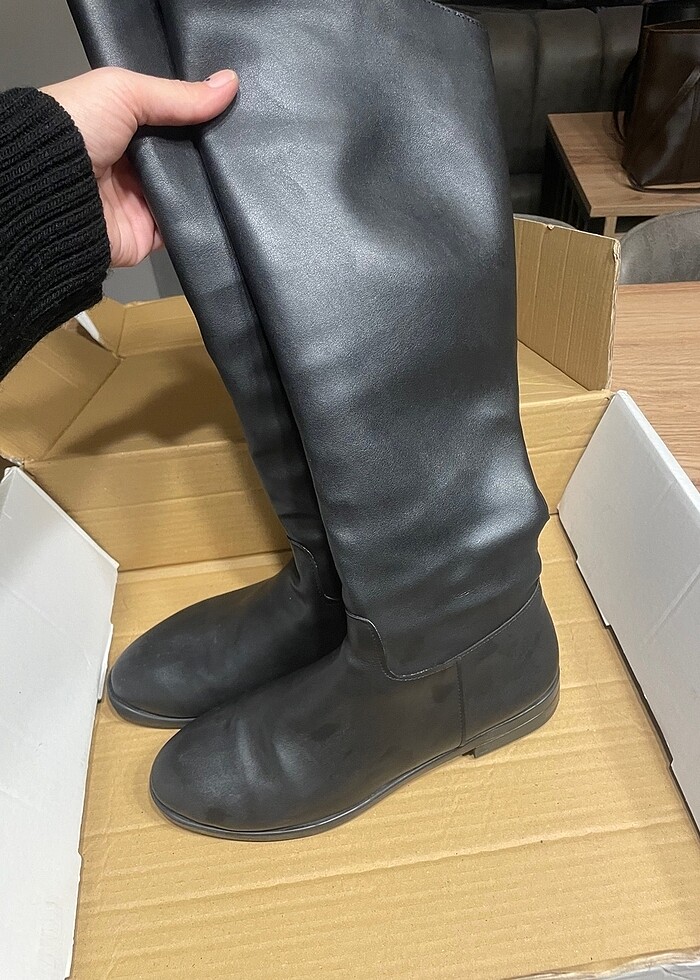 Siyah uzun çizme - Görsel 2