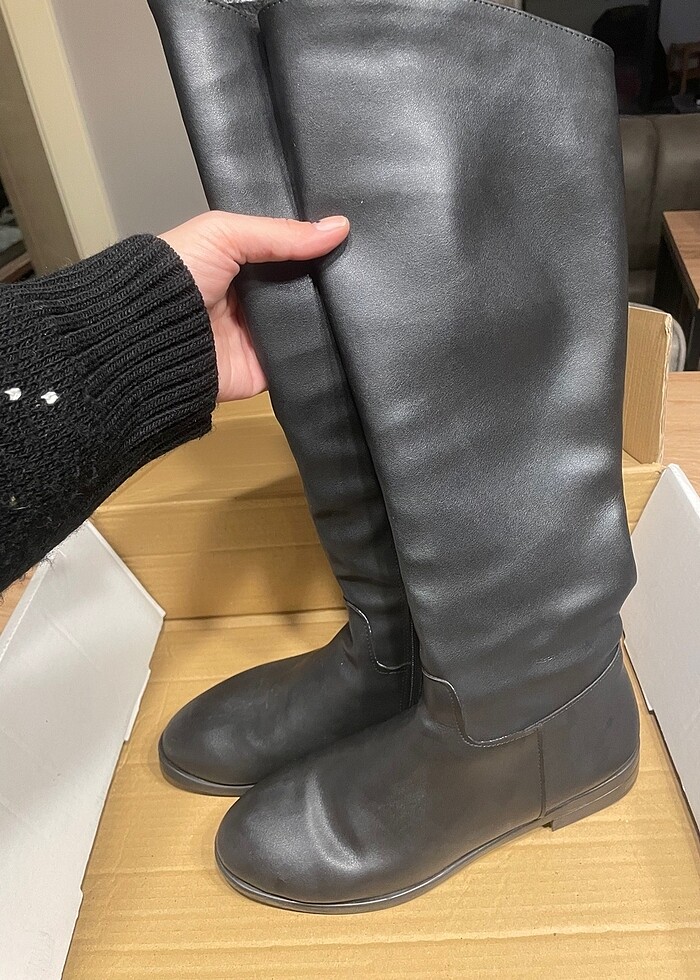 Siyah uzun çizme - Görsel 3