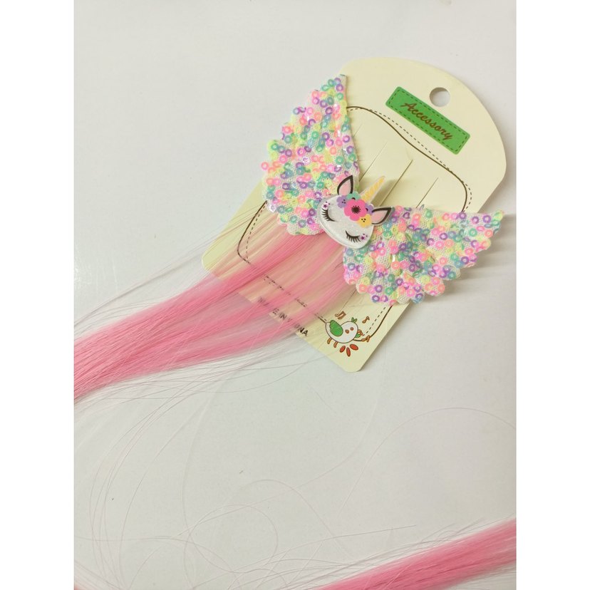 Unicorn Detaylı Kız Çocuk Pensli Toka - Görsel 2