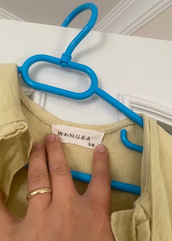 Manu Atelier Manuka sarı Keten Düğmeli Gömlek
