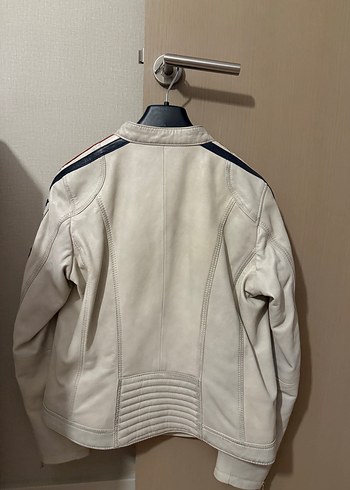 l Beden gri Renk Derimod ladyracer biker ceket
