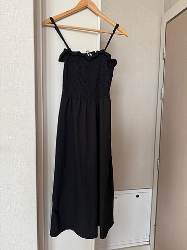 H&M siyah uzun elbise