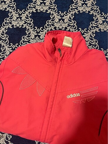 koyu pembe orj adidas ceket