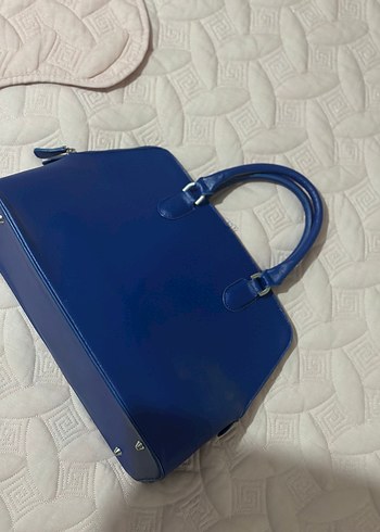 Mavi Deri Kadın Çantası - Görsel 2