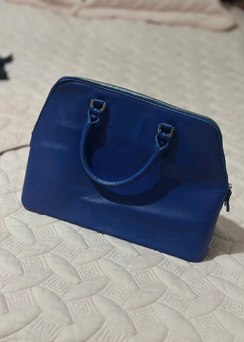 Mavi Deri Kadın Çantası - Görsel 3
