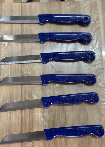 Solingen 6 Parça Koyu Mavi Saplı Bıçak Seti - Görsel 2