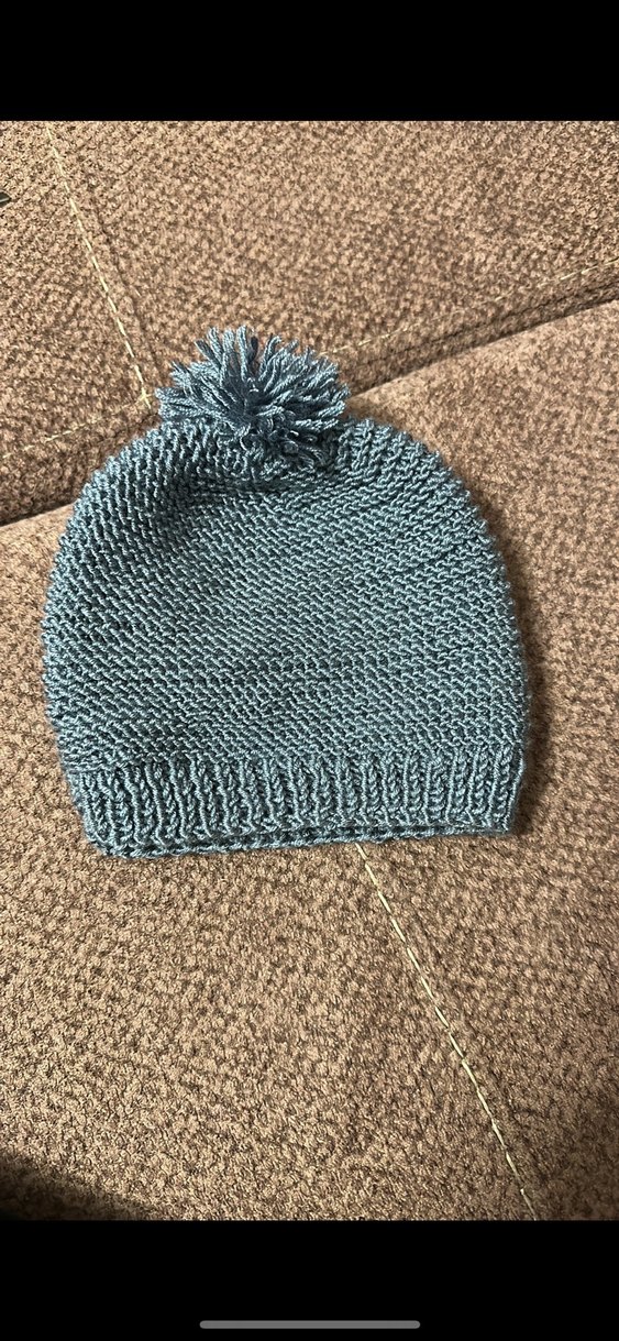 Gri Örgü Bebek Bere - Görsel 2