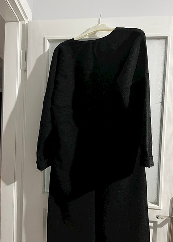 Uzun Siyah Kadın Hirka - Görsel 2